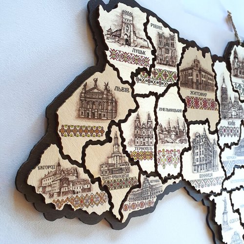 Мапа України пазл 60x40см