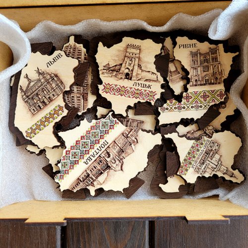 Мапа України пазл 60x40см