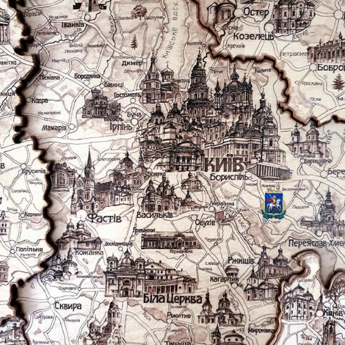 Мапа України деталізовна152*100см